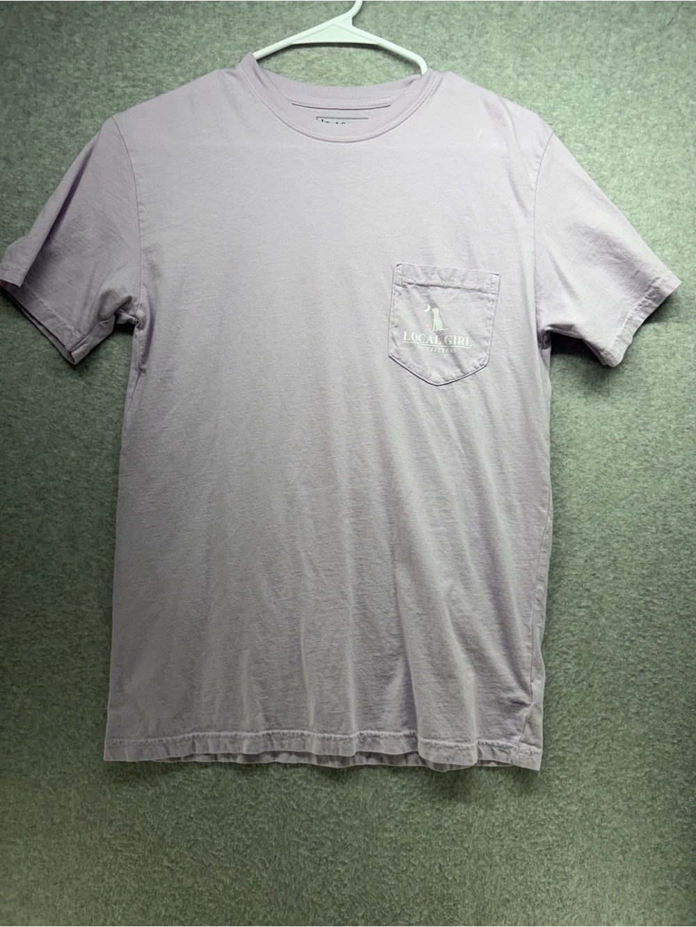 Local Girl Lavender Pocket Tee - Women's Short Sleeve Crewneck